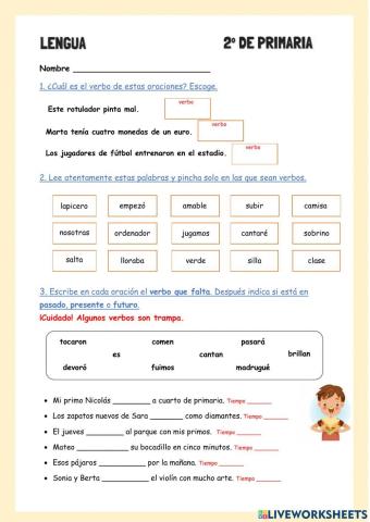 El verbo- 2º primaria