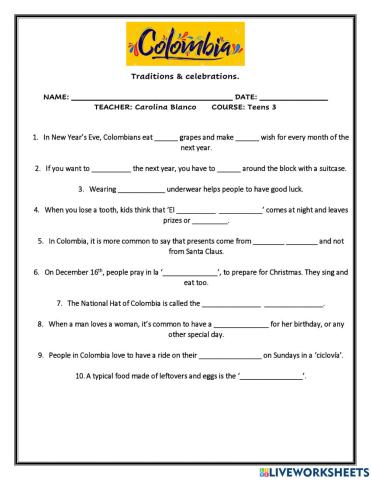 Colombian traditions