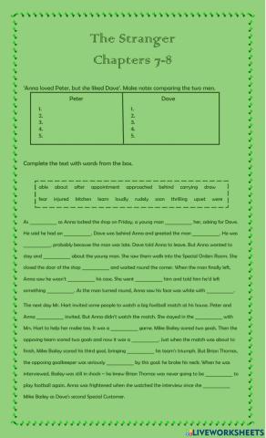 The Stranger: Chapters 7-8