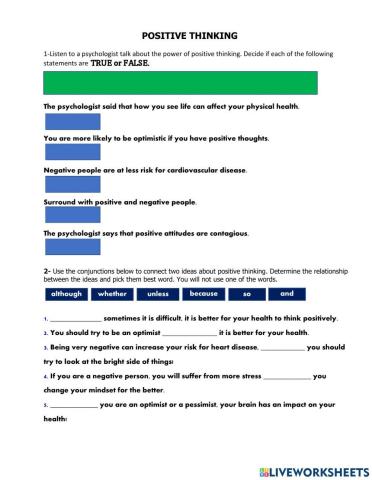 Listening: positive thinking