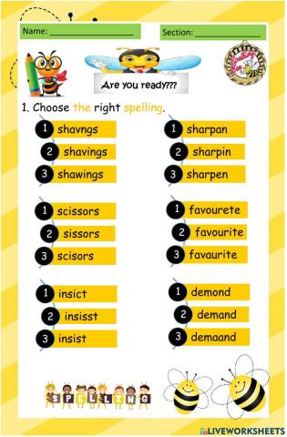 Spelling Bee List 2