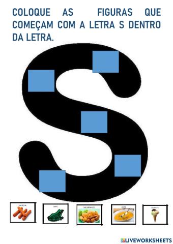 Letra s -  português