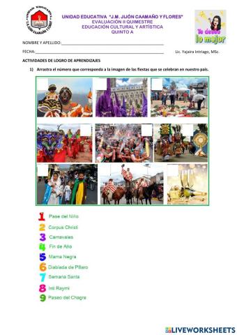 ECA evaluación de los aprendizajes