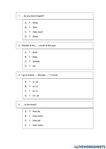 Multiple cjoice aptis