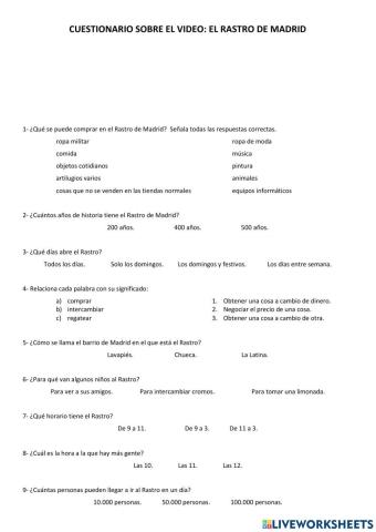 ALCE B1.1 U8S5 CO El Rastro de Madrid