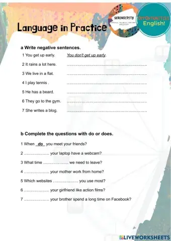 Unit 1b, pre intermediate homework