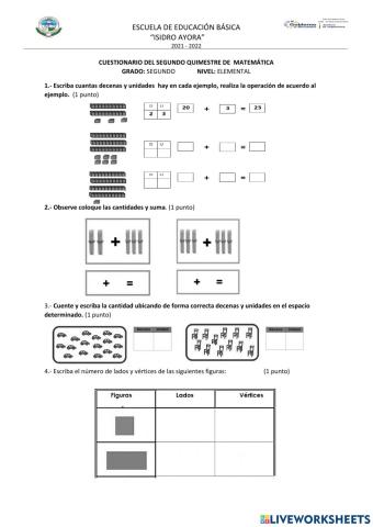 Examen de matemáticas