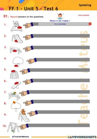FF 1 - Unit 05 - Test 6 - Speaking