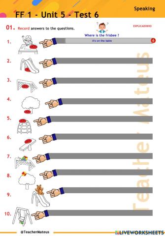 FF 1 - Unit 05 - Test 6 - Speaking