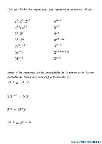 Propiedades de la potenciación