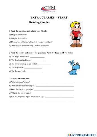 Reading Comics - Starter