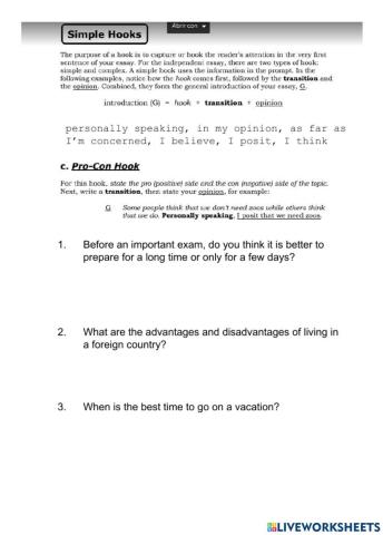 Introduction and Conclusion Strategies