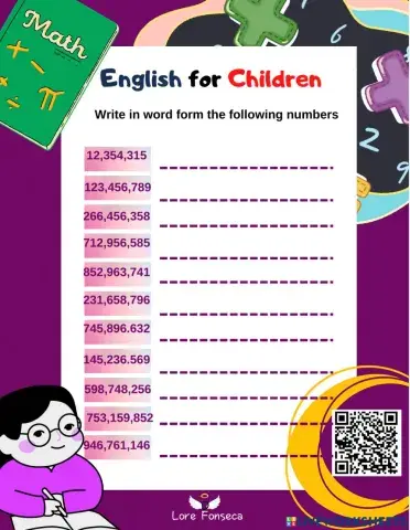 Cardinal numbers, nine digit numbers EFC