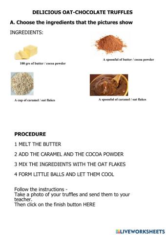 Oat chocolate truffles