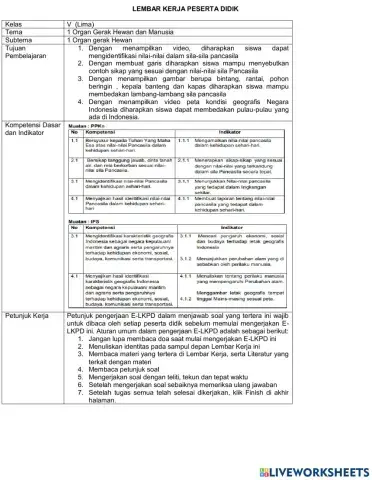E-LKPD Kelas V Tema 1 Subtema 1 Pb 3