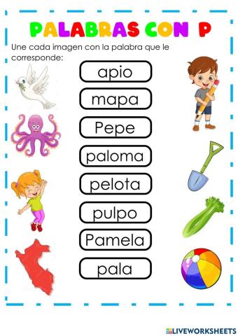 Palabras con P