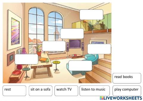 Living room - verbs