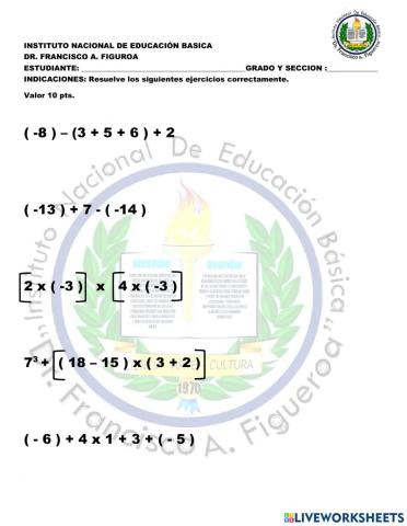 Operaciones combinadas