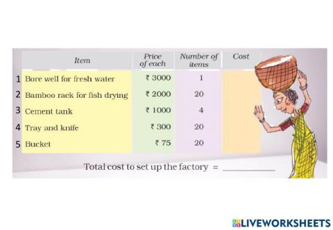 The fish Tale - Worksheet 6