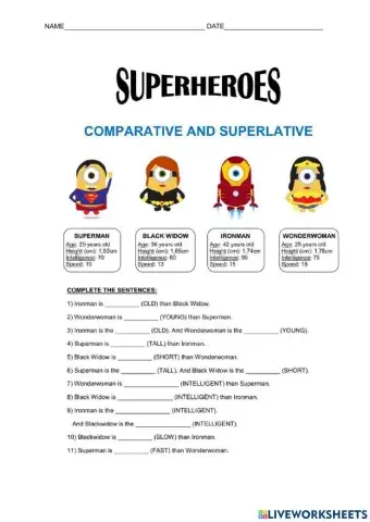 English comparative superlative
