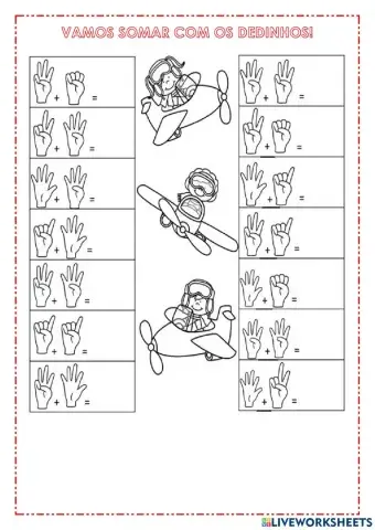 Adição com os dedinhos