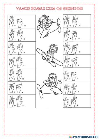 Adição com os dedinhos