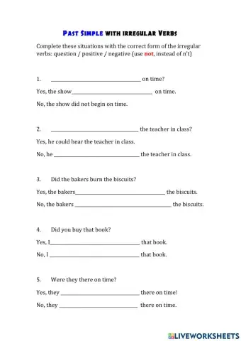 Learn Irregular Verbs Past Simple 2