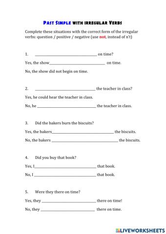 Learn Irregular Verbs Past Simple 2