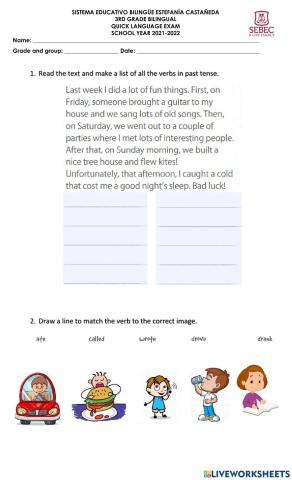 Quick Lamguage 3rd grade