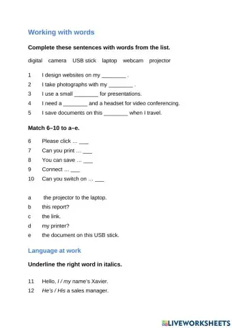 Basic III - Progress Test UNIT 7 (Bus. Res. Starter)