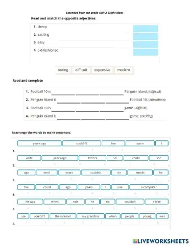 Bright ideas 4 Unit 2