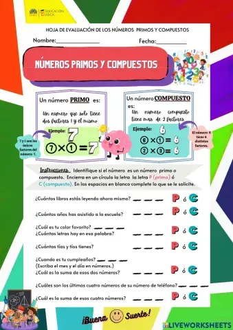 Numeros primos y compuestos