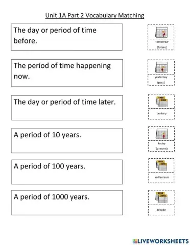 World History Unit 1A Part 2 Vocabulary Matching