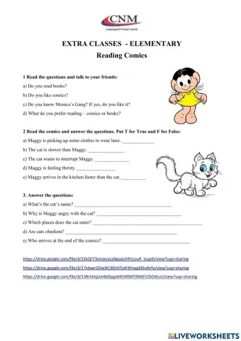 Reading Comics - Elementary