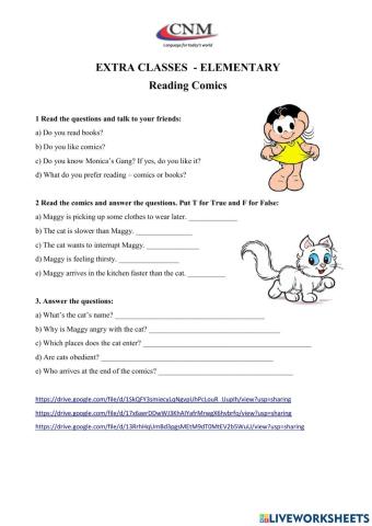 Reading Comics - Elementary