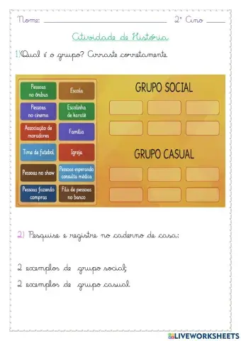 Grupo social e casual
