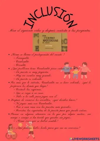 UD 10 Inclusión. Por cuatro esquinitas de nada