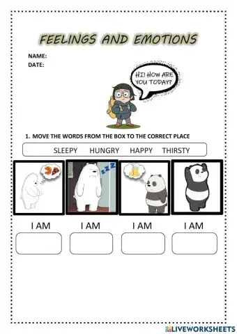 Feelings and emotions TIC EFL