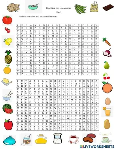 Countable and Uncountable with Food