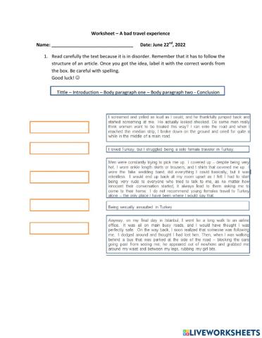 A bad travel experience