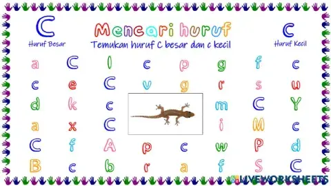 Mencari Huruf C dan c