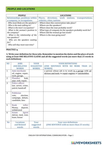 2. PEOPLE AND LOCATION