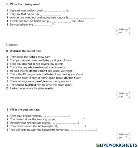 Test 5b elementary p.2