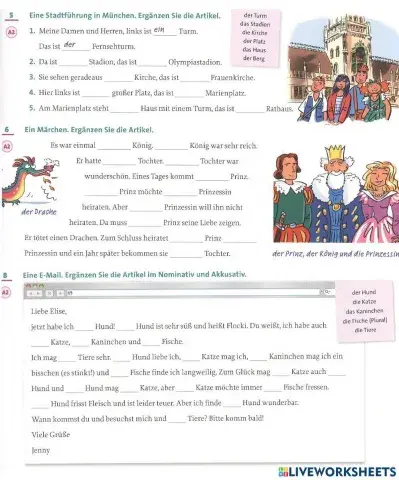 Definit, indefint, kein Artikel, N.Akk.