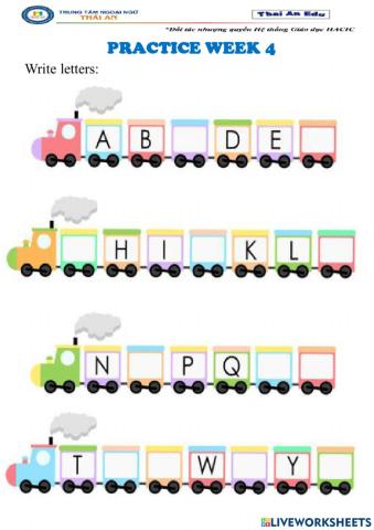 Alphabet practice week 4 (AC)