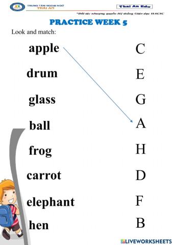 The alphabet practice week 5 (AC)