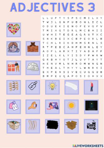 Adjective Wordsearch