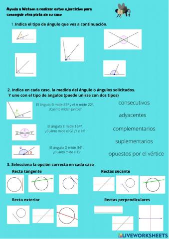 Posición relativa de las rectas y ángulos