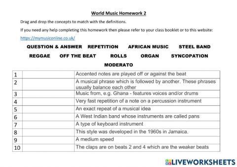 World Music Homework 2