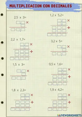 Multiplicacion con decimales